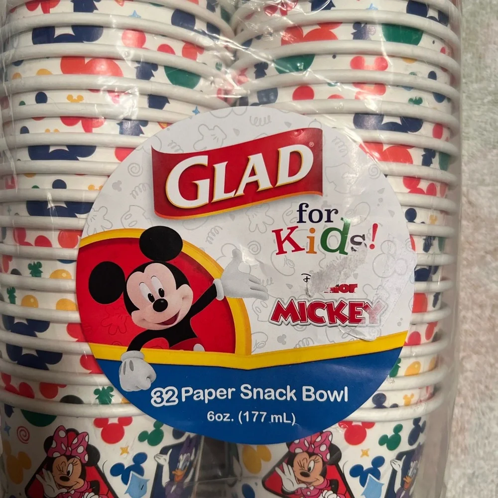 for Kids Mickey Paper Snack Bowls - 32 Pack